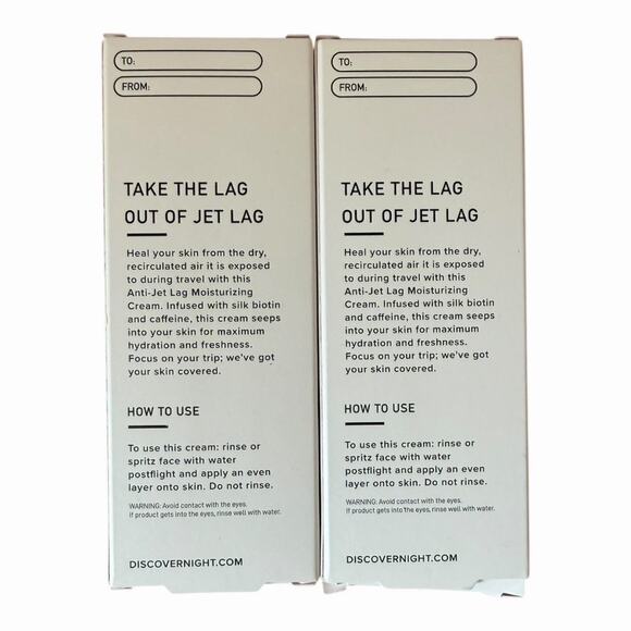 2 NIGHT Skincare Don't Lag Just Jet Anti Jet Lag Moisturizing Cream 30 ml - NIP - Picture 2 of 16